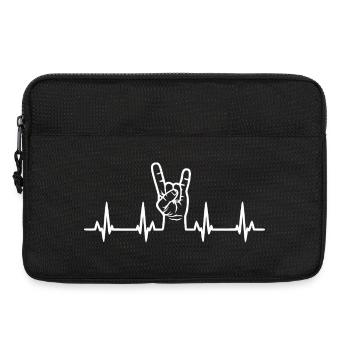 T-shirt Heavy Metal Heartbeat Music - Sacoche pour ordinateur portable 13 pouces - noir - Devant