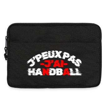 Ich kann nicht, ich habe Handball | Handball-T-Shirt Brummen - Laptoptasche 13" - Schwarz - Vorne