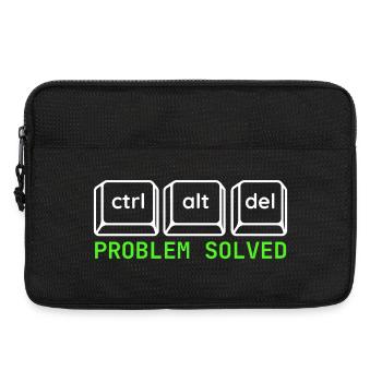Ctrl Alt Del – Problem Solved IT Design - Laptoptasche 13" - Schwarz - Vorne