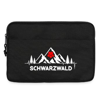 Schwarzwald mit Herzschlag und Herz Hut Berge - Laptoptasche 13" - Schwarz - Vorne