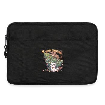 Happy Christmas – Süße Katzen & Weihnachtschaos - Laptoptasche 13" - Schwarz - Vorne