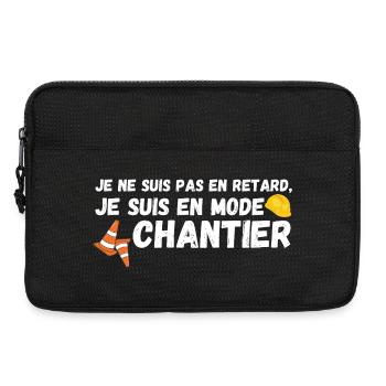 Je suis en mode chantier - Sacoche pour ordinateur portable 13 pouces - noir - Devant