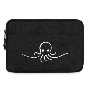 Octopus One Line Cute Sea Motif - Laptop bag 13" - black - Front
