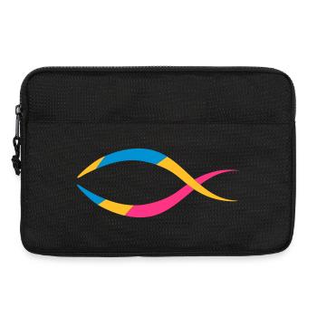 le poisson comme un symbole chrétien - Sacoche pour ordinateur portable 13 pouces - noir - Devant