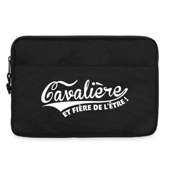 Cavalière et fière de l'être - Sacoche pour ordinateur portable 13 pouces - noir - Devant