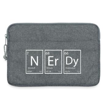 Nerdy Nerd proverbes Éléments - Sacoche pour ordinateur portable 13 pouces - gris chiné - Devant