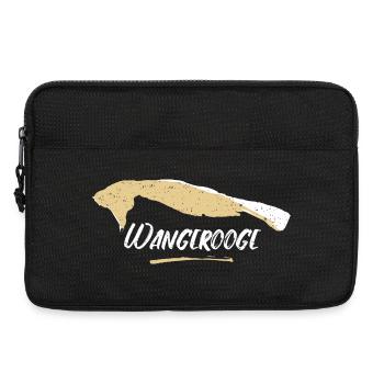 Wangerooge | Vintage Landkarte Retro - Laptoptasche 13" - Schwarz - Vorne