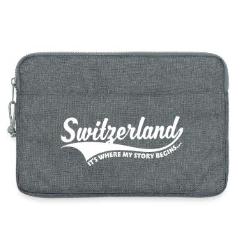 Schweiz Geschichte - Laptoptasche 13" - Grau meliert - Vorne