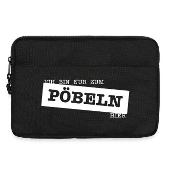 Nur zum Pöbeln - Laptoptasche 13" - Schwarz - Vorne