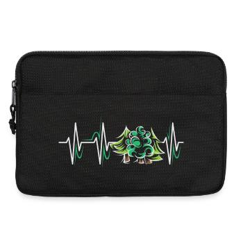 Forest Heartbeat Trees Symbol Pulse ECG icon Graphic - Laptop bag 13" - black - Front
