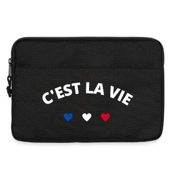 C'est la vie - Sacoche pour ordinateur portable 13 pouces - noir - Devant