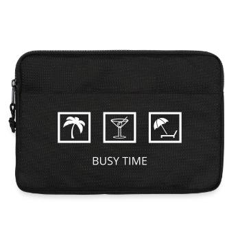 Busy time - holidays - Laptop bag 13" - black - Front