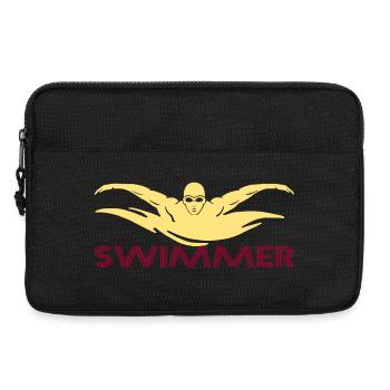 Nageur - Sacoche pour ordinateur portable 13 pouces - noir - Devant