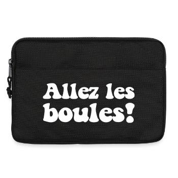 3 Boulekugeln für Bouler Boulekugel Petanque Boule - Laptoptasche 13" - Schwarz - Vorne