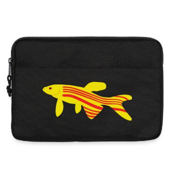 Danio rerio Zebrafisch rot und gelb - Laptoptasche 13" - Schwarz - Vorne