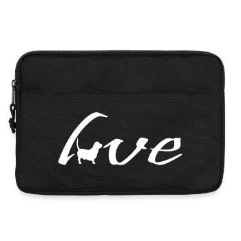 Love walking Pup for Dog Lovers - Laptop bag 13" - black - Front