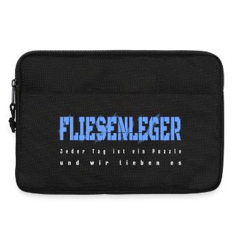 Fliesenleger Design - Laptoptasche 13" - Schwarz - Vorne