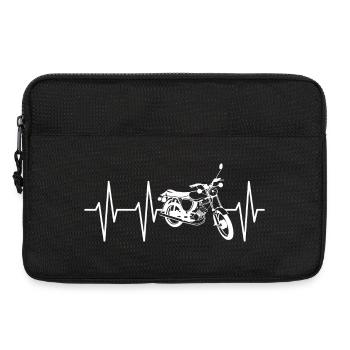 simson s50 s51 Herzschlag Puls Ekg Moped DDR Ost - Laptoptasche 13" - Schwarz - Vorne