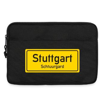 Panneau toponymique de Stuttgart Allemagne - Sacoche pour ordinateur portable 13 pouces - noir - Devant