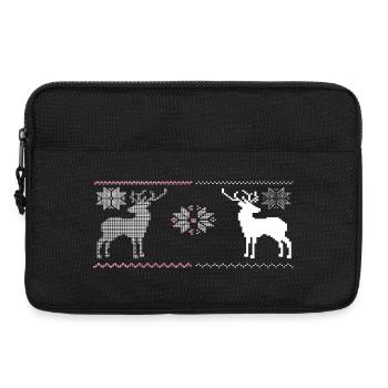 Noël, Renne - Sacoche pour ordinateur portable 13 pouces - noir - Devant