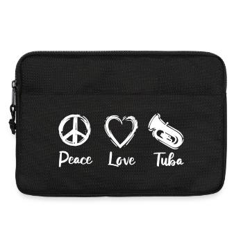 Peace Love Tuba - Laptoptasche 13" - Schwarz - Vorne