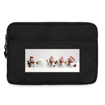 Bonhomme de neige de noël - Sacoche pour ordinateur portable 13 pouces - noir - Devant