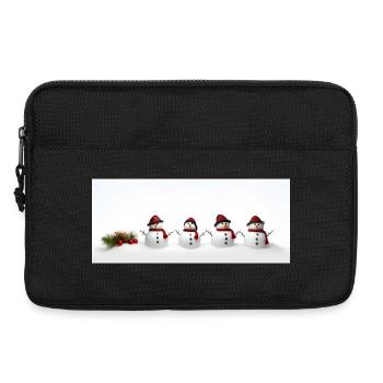 Bonhomme de neige - Sacoche pour ordinateur portable 13 pouces - noir - Devant