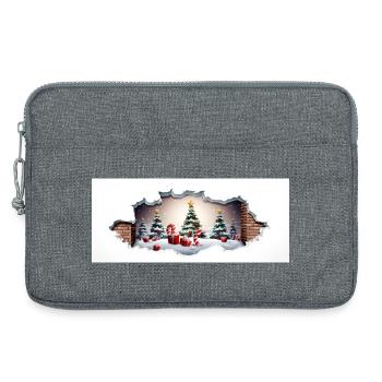 Christmas Decor - Laptop bag 13" - heather grey - Front