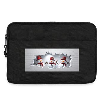 3D-Schneemann - Laptoptasche 13" - Schwarz - Vorne