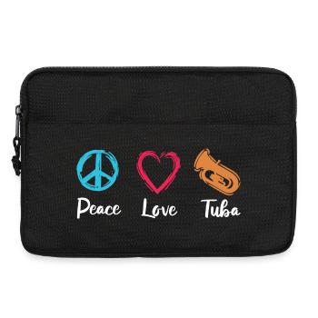 Tuba Paix Amour - Sacoche pour ordinateur portable 13 pouces - noir - Devant