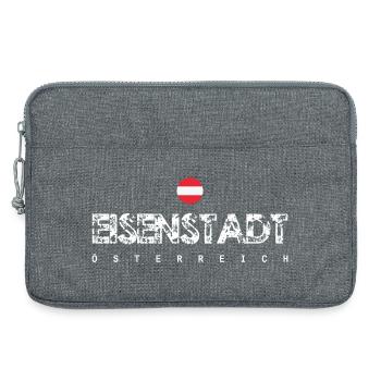 Henstadt, Autriche, Typographie en détresse - Sacoche pour ordinateur portable 13 pouces - gris chiné - Devant