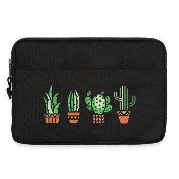 Cactus houseplant comic logo botany love icon - Laptop bag 13" - black - Front