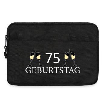 75.Geburtstag 75 Jahre - Laptoptasche 13" - Schwarz - Vorne