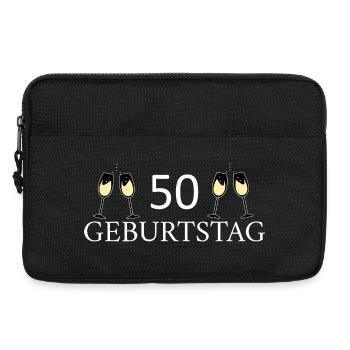 50e anniversaire 50 ans - Sacoche pour ordinateur portable 13 pouces - noir - Devant
