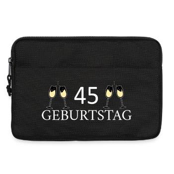 45.Geburtstag 45 Jahre - Laptoptasche 13" - Schwarz - Vorne