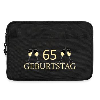 65e anniversaire 65 ans - Sacoche pour ordinateur portable 13 pouces - noir - Devant