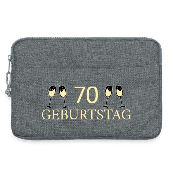 70.Geburtstag 70 Jahre - Laptoptasche 13" - Grau meliert - Vorne