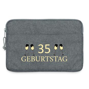 35e anniversaire 35 ans - Sacoche pour ordinateur portable 13 pouces - gris chiné - Devant