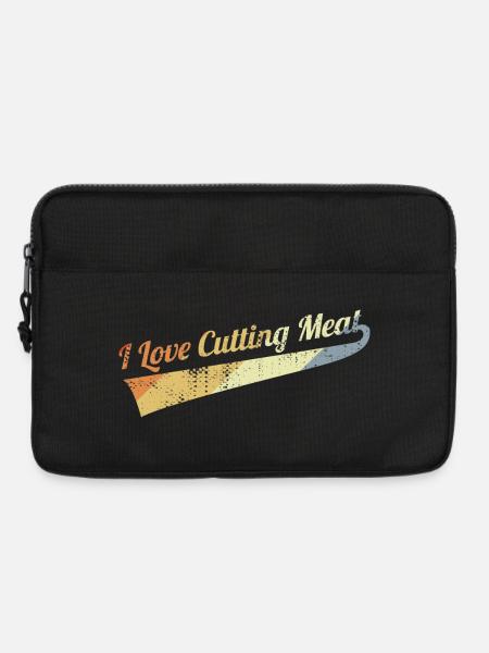 Ich liebe es Fleisch zu schneiden - Laptoptasche 13" - Schwarz