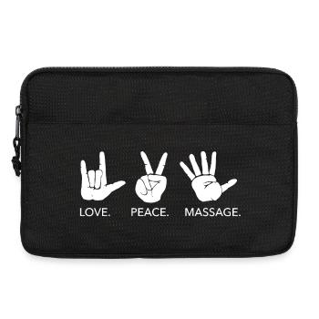 Love Peace Massothérapeute Masseuse Corps - Sacoche pour ordinateur portable 13 pouces - noir - Devant
