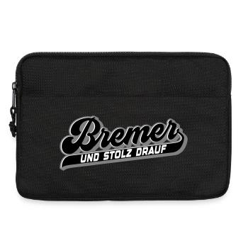 Bremer und Stolz drauf | Farben änderbar - Laptoptasche 13" - Schwarz - Vorne