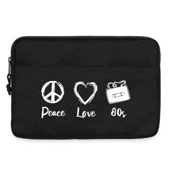 Frieden Liebe 80er Jahre - Laptoptasche 13" - Schwarz - Vorne