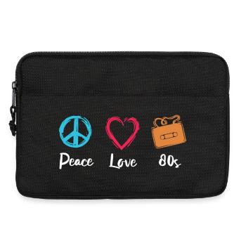Peace Love 80s - Laptop bag 13" - black - Front