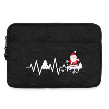 Kleiner Weihnachtsmann Herzschlag Nikolaus Tanne - Laptoptasche 13" - Schwarz - Vorne
