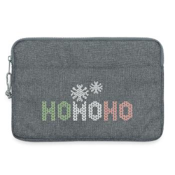 hohoho snow crystal pixel winter christmas - Laptop bag 13" - heather grey - Front