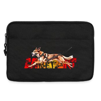 Hund in Aktion Canicross - Laptoptasche 13" - Schwarz - Vorne