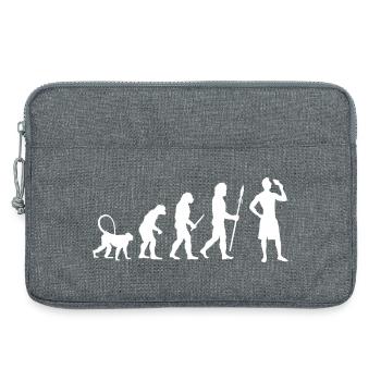 Évolution de la crème glacée - Sacoche pour ordinateur portable 13 pouces - gris chiné - Devant