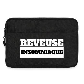 Schlafloser Träumer - Schwarzer Humor - Laptoptasche 13" - Schwarz - Vorne
