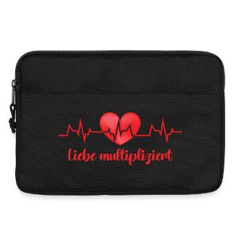 Expectant mother LOVE MULTIPLIES Funny - Laptop bag 13" - black - Front