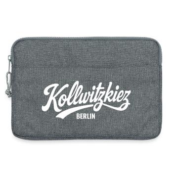 Kollwitzkiez Berlin Vintage Schriftzug   - Laptoptasche 13" - Grau meliert - Vorne